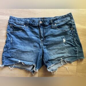 Distressed Denim Shorts